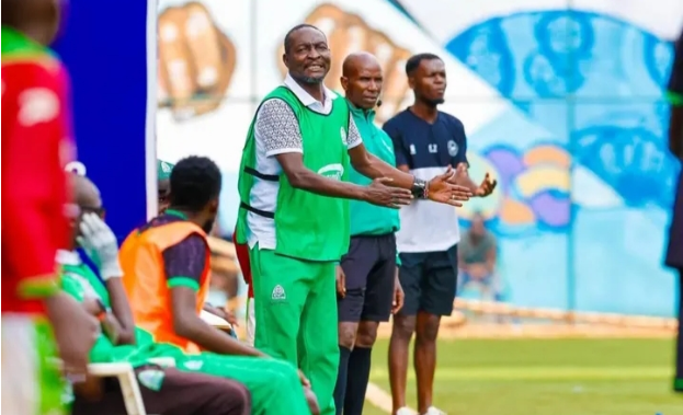 Gor Mahia interim head coach Zedekiah 'Zico' Otieno reacts at the touchline in a past KPL match against Sofapaka/HANDOUT