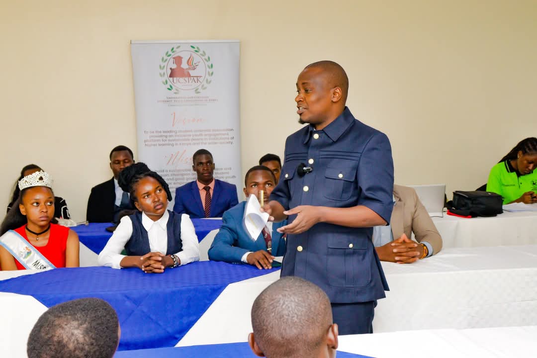 UCSPAK CEO Allan Chacha at TUM on Wednesday.