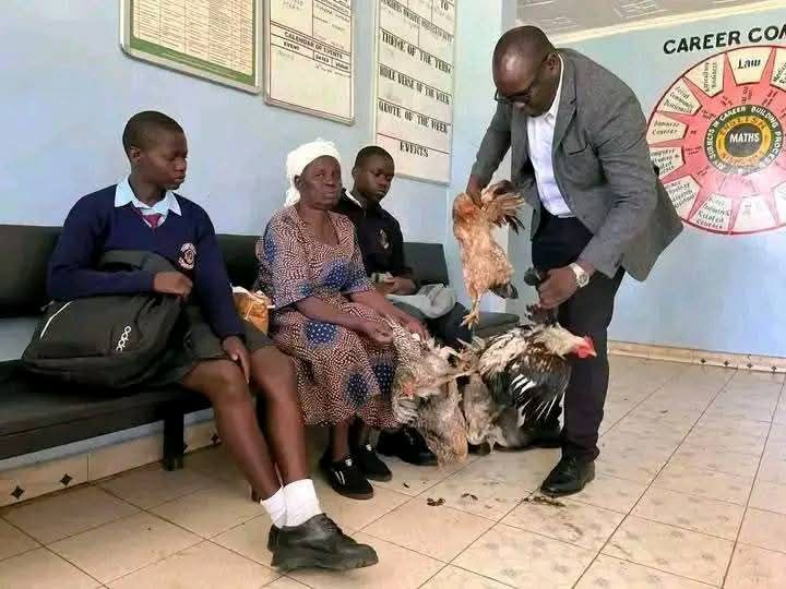 Eric Omondi Comes to Rescue of GrandMa Who Went to Pay School Fees with 6 Chickens