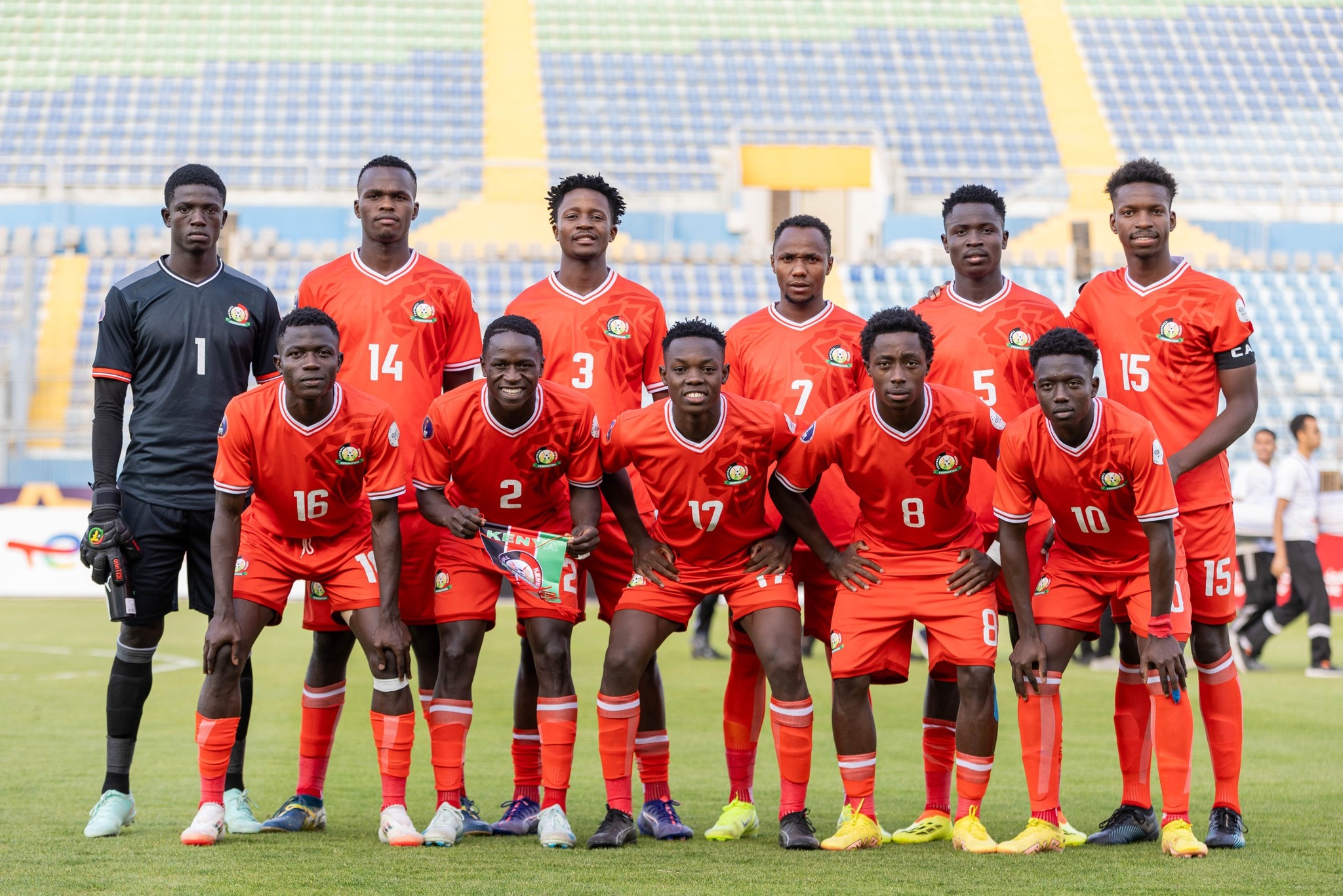 Junior Starlets squad before their clash against Tunisia in Cairo