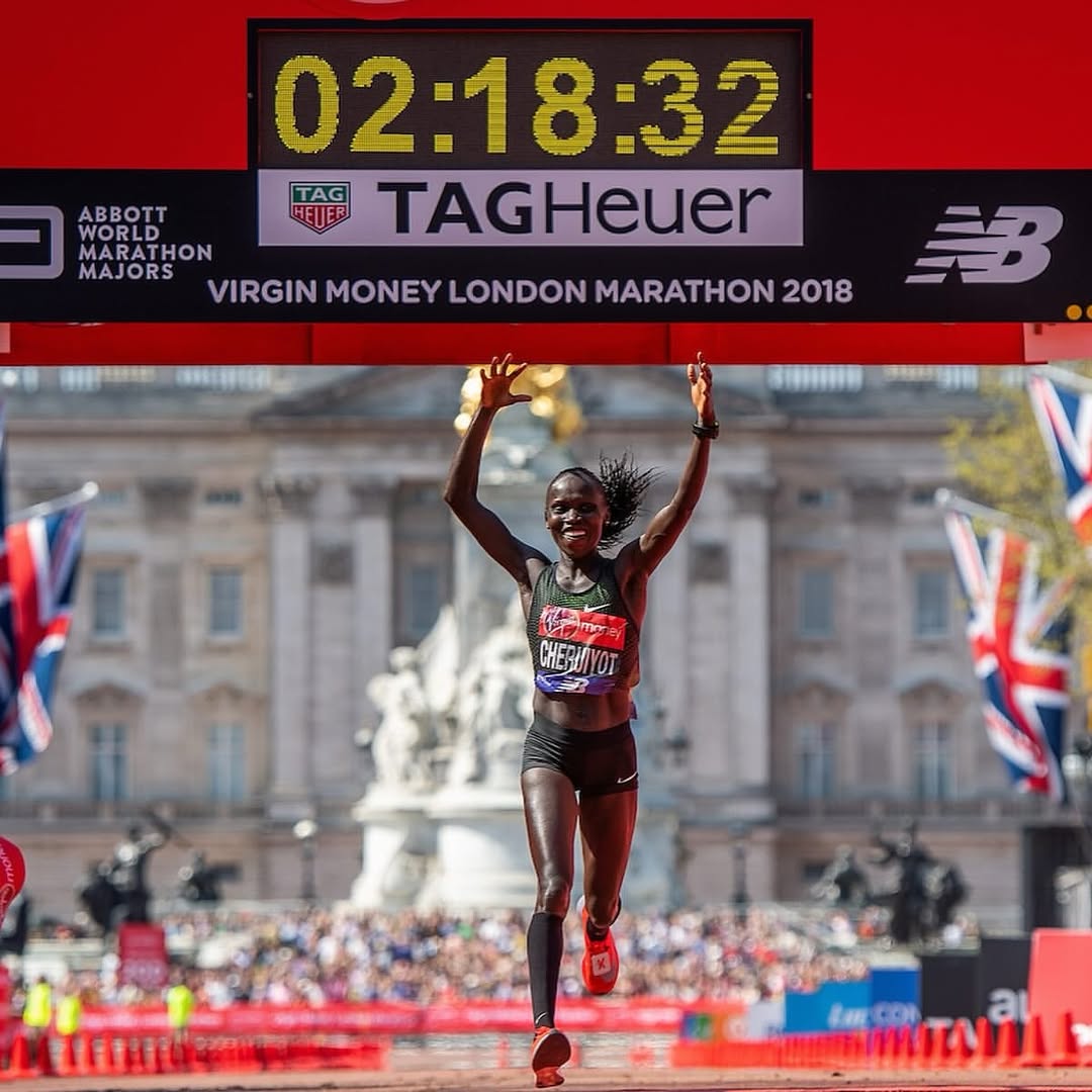 Vivian Cheruiyot wins the 2018 London Marathon/ HANDOUT