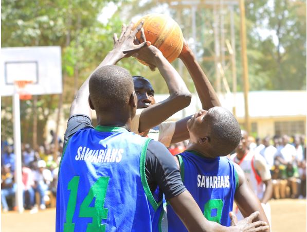 Action between Sawagongo (in blue) and Agoro Sare during the Nyanza region finals/Handout