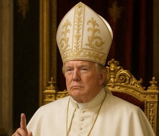 Trump shares AI image of himself as Pope