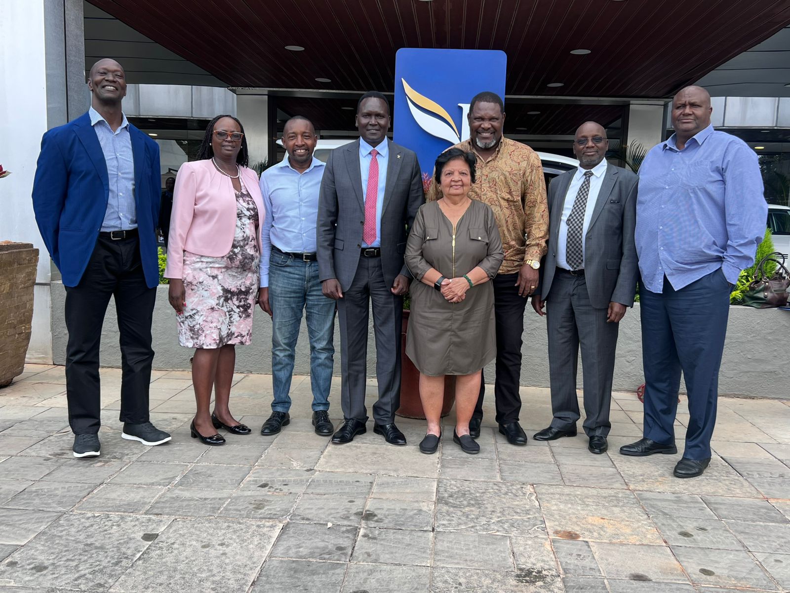 NOCK President Paul Tergat (fourth from left) with the executive committee/ HANDOUT