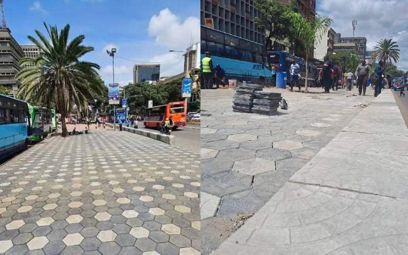 Walkway installation heightens in Nairobi CBD