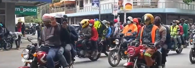 Men on motorbike storm CBD to counter protests