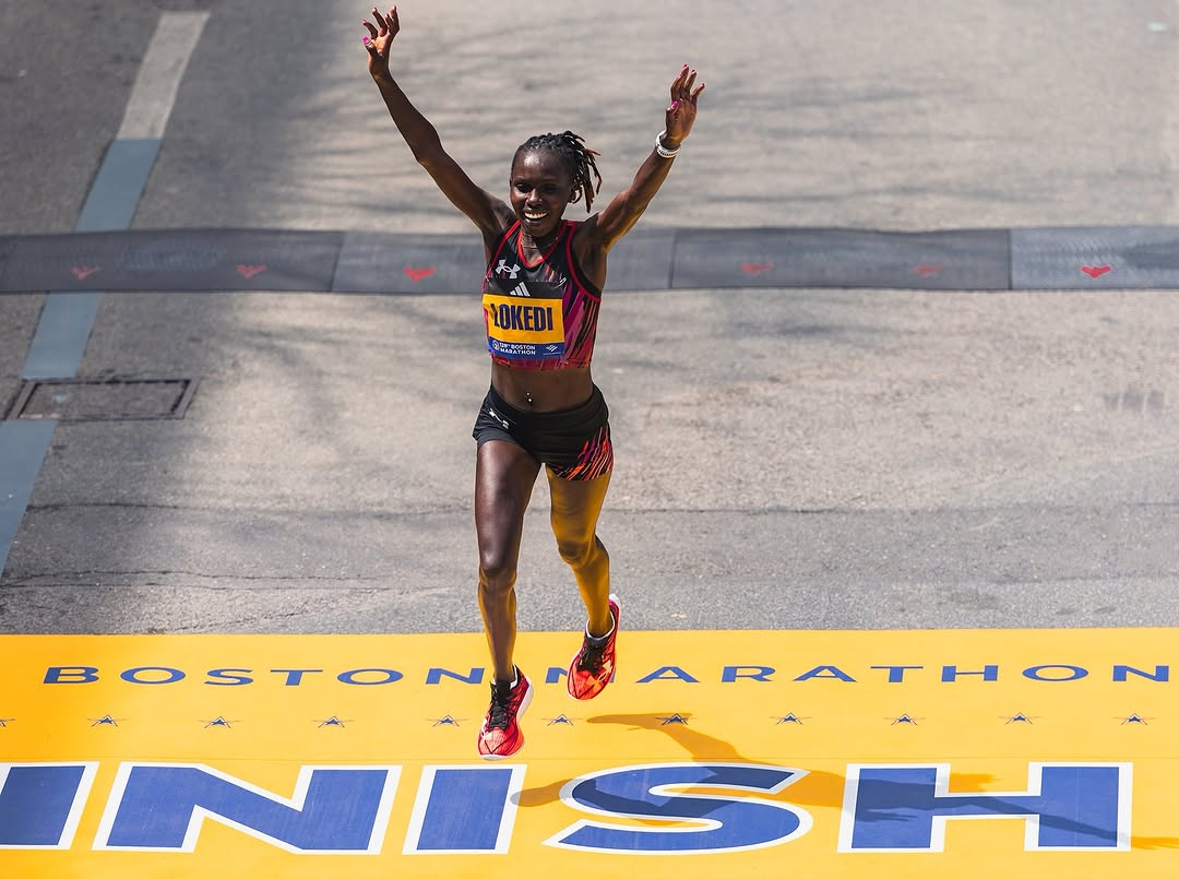 Sharon Lokedi in action during the Boston Marathon/ FILE