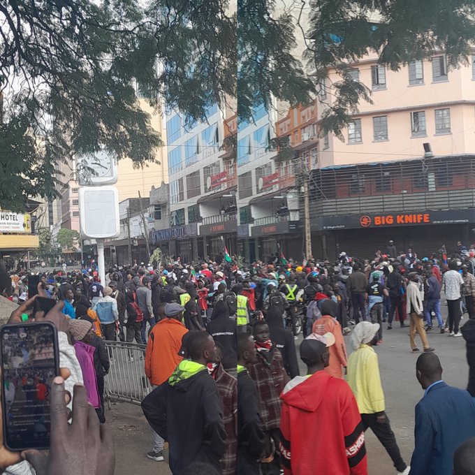 Gen Zs make good their threats, hit the streets in Nairobi