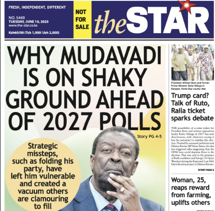 Briefs: Mudavadi on shaky ground ahead of '27 polls