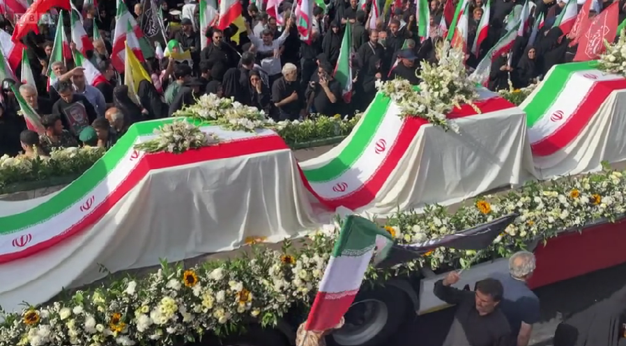 Iran holds funeral for military leaders killed by Israel