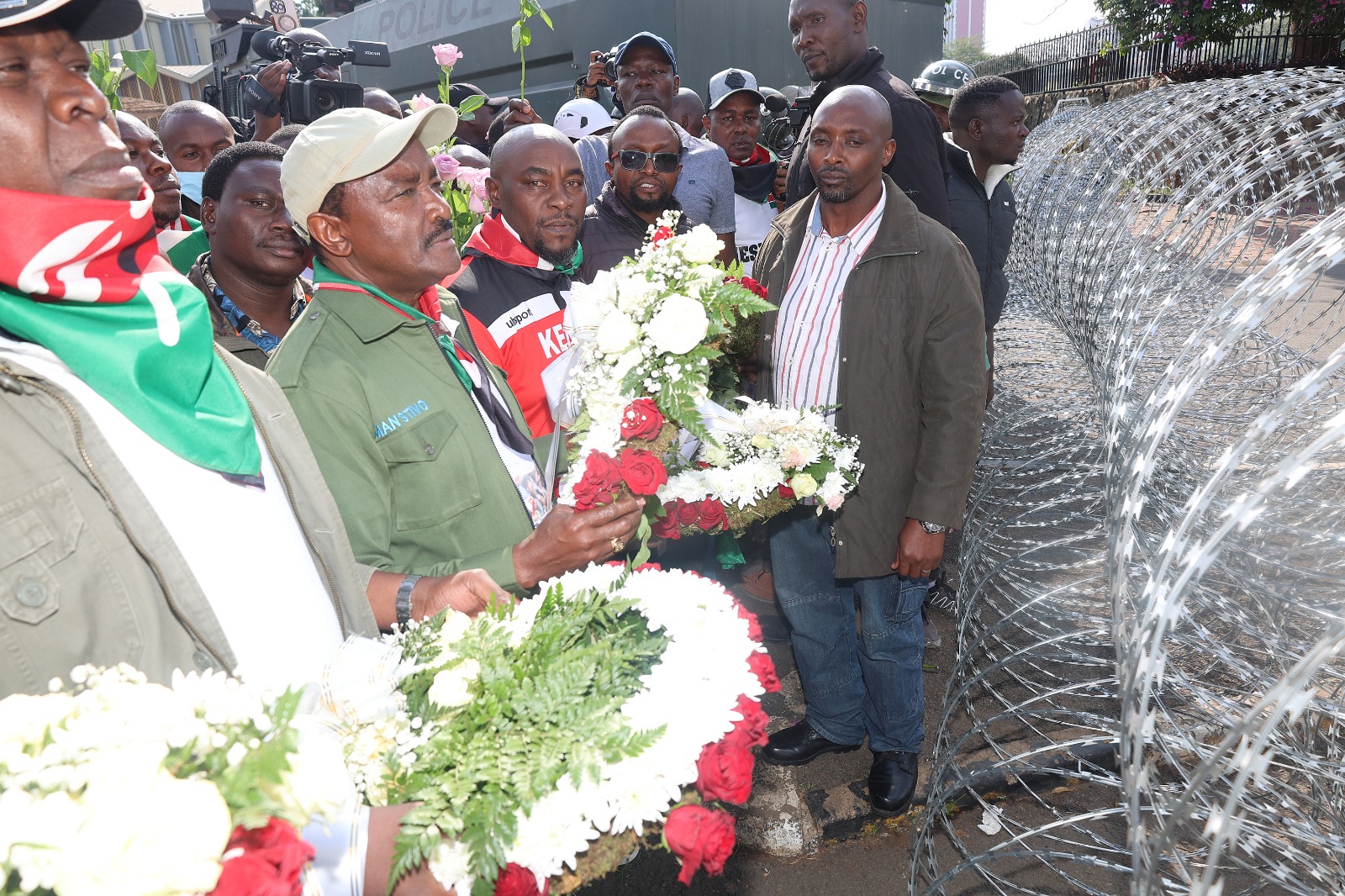 Kalonzo, Wamalwa Lay Wreaths at Parliament for Fallen Gen Zs