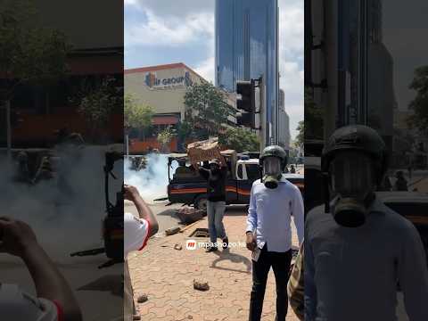 CURRENT SITUATION IN NAIROBI CDB DURING ONGOING DEMOS | POLICE VS PROTESTERS TEARGAS