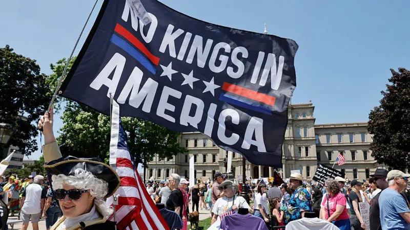 Mass protests against Trump amid huge military parade
