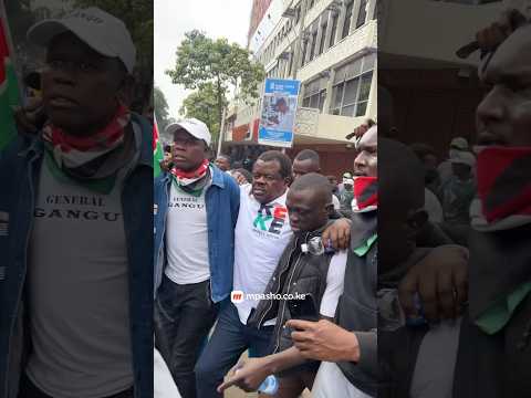 SENATOR OKYAH OMUTATAH JOINS PROTESTERS IN NAIROBI CBD DURING DEMOS TODAY