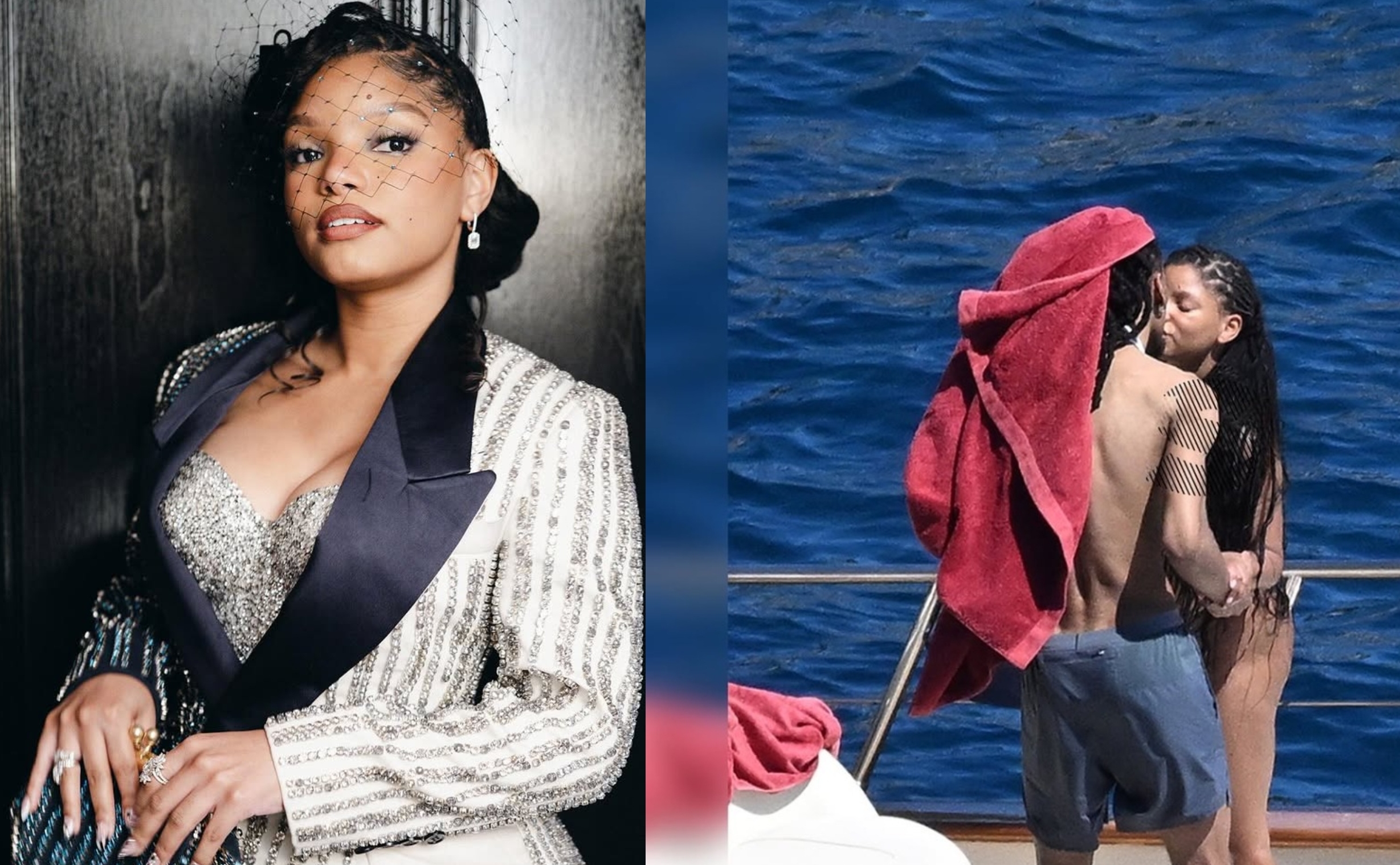 Halle Bailey Caught Kissing Mystery Man in Italy