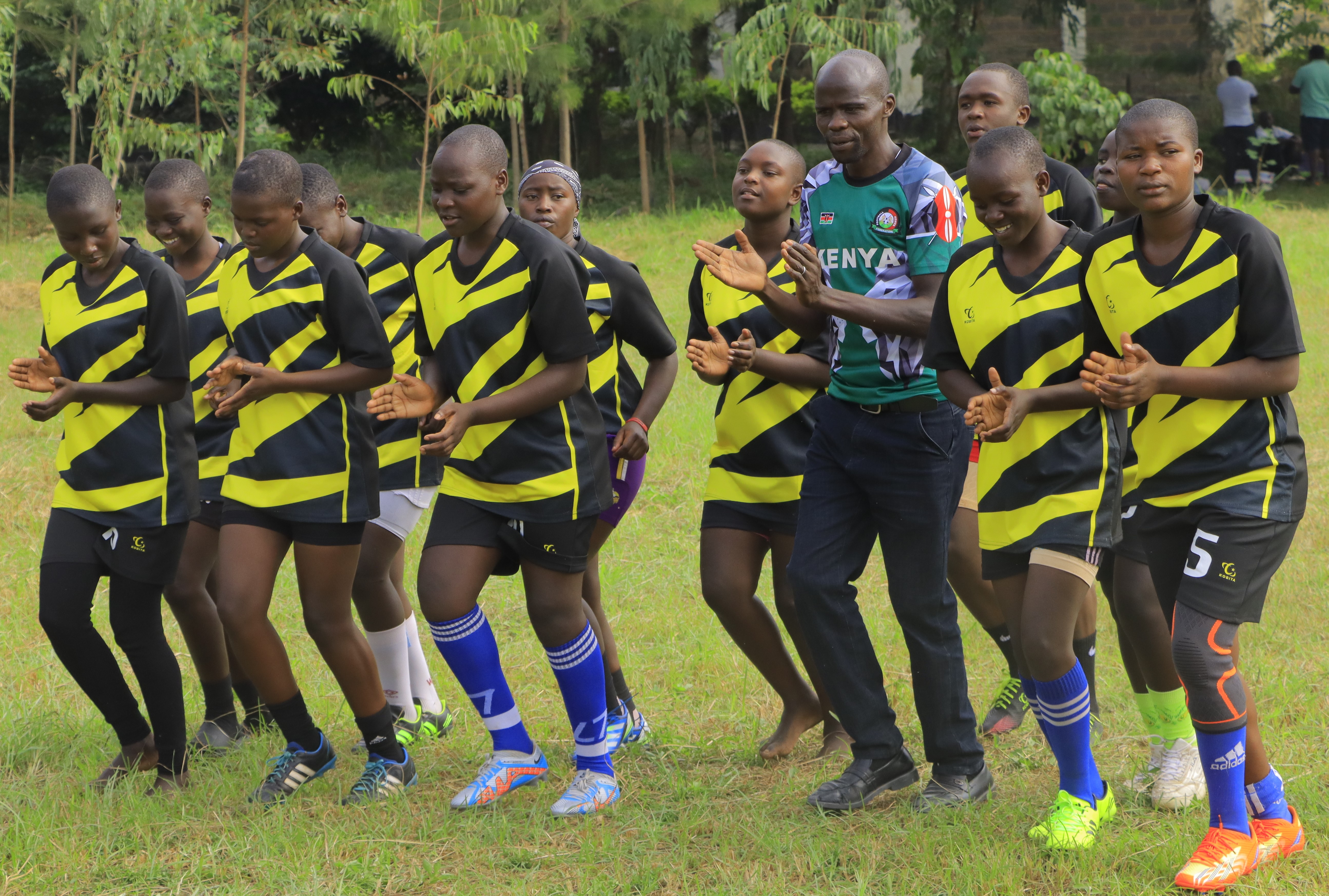 Nyagichenche Mixed Secondary School players during the regional championships in Kisumu last week