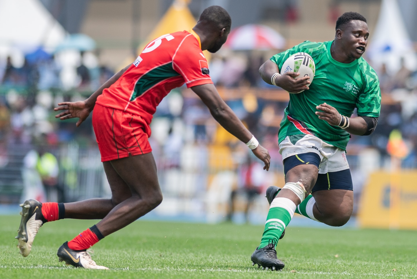 Kenya Simbas Eugene Sifuna in action Senegal