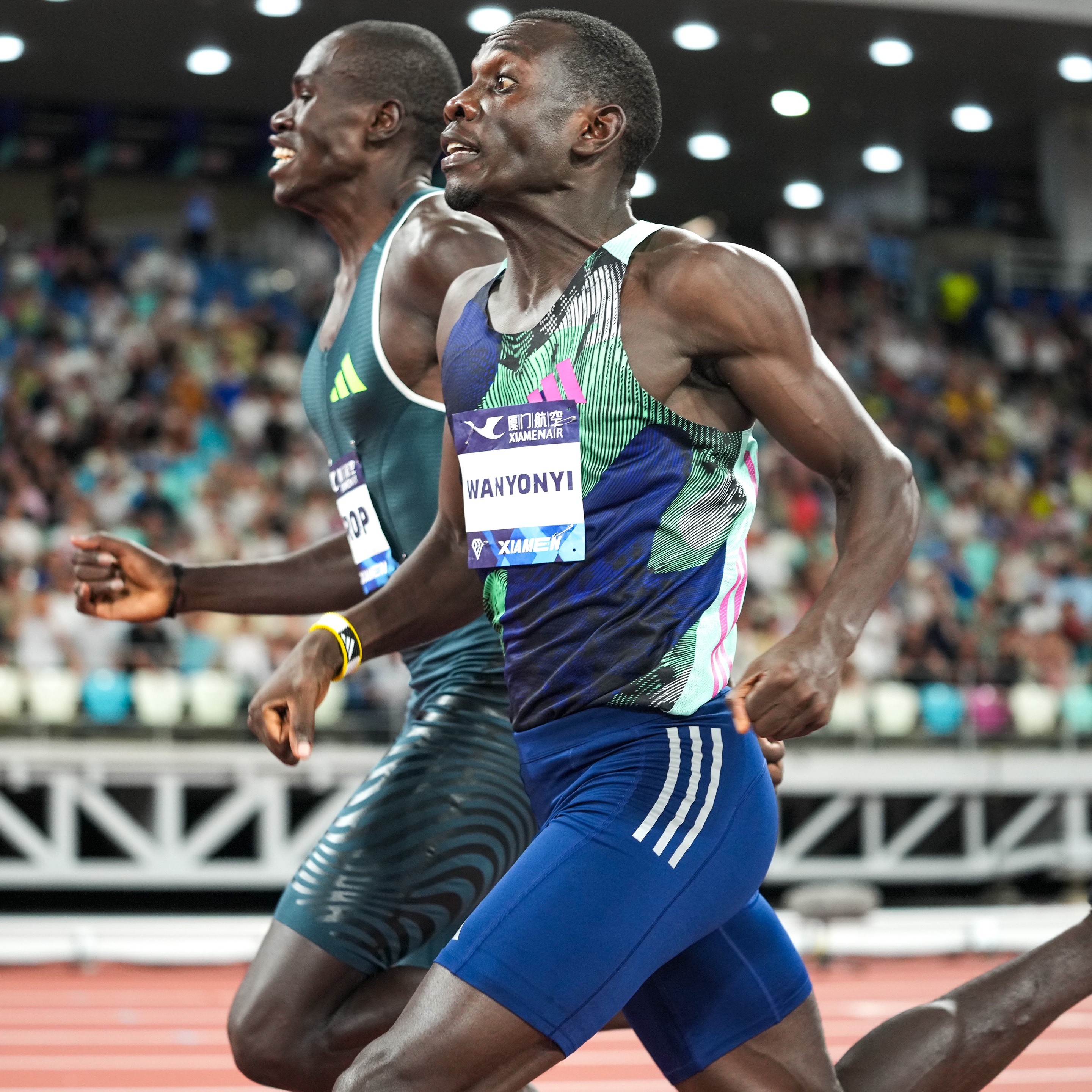 Emmanuel Wanyonyi and Marco Arop in a previous race