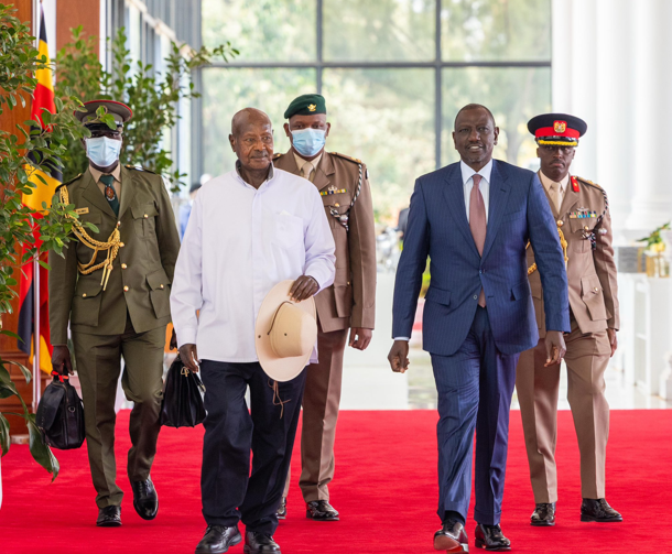 President William Ruto and Ugandan President Yoweri Museveni on July 30, 2025/PCS