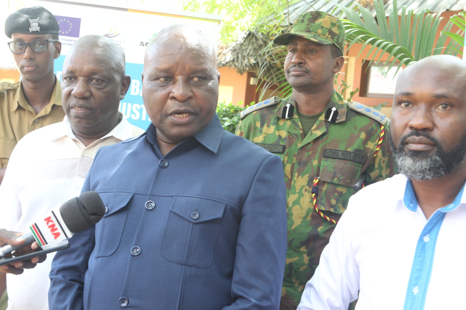 IPOA commissioner Dr. Micah Onyiego speaking to the press.