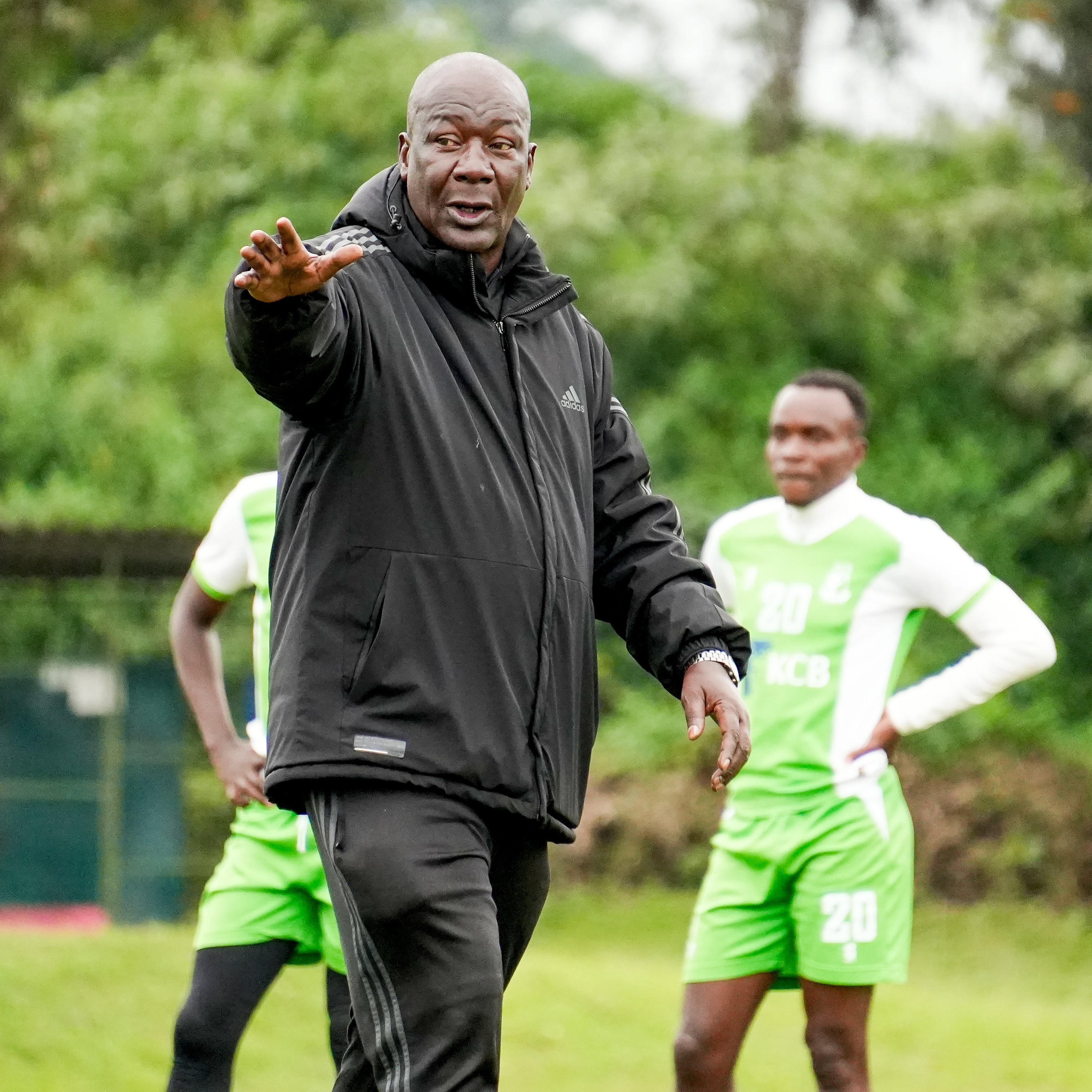 KCB coach Robert Matano during a training session