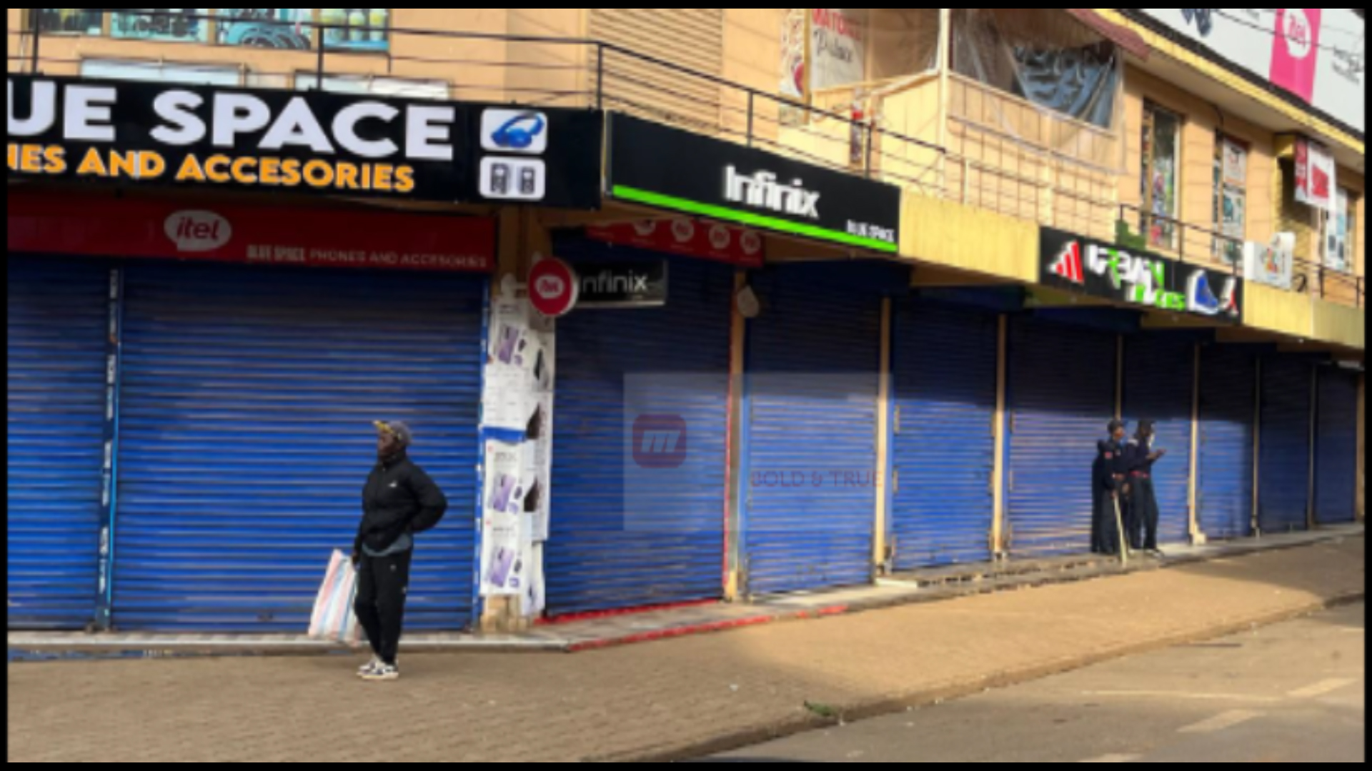 Sections of businesses remain shut in Eldoret CBD amid fears of Saba Saba protests.//  Mathews Ndanyi