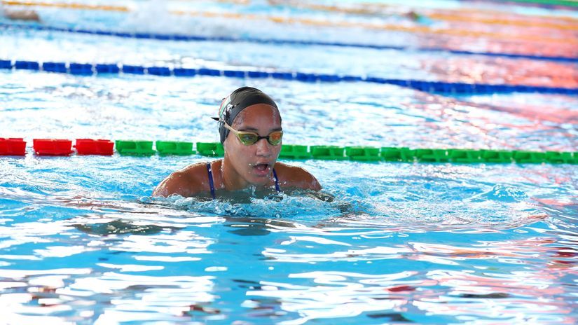 Coach Omar wants swimmers to work hard and attain 'A' qualification standards