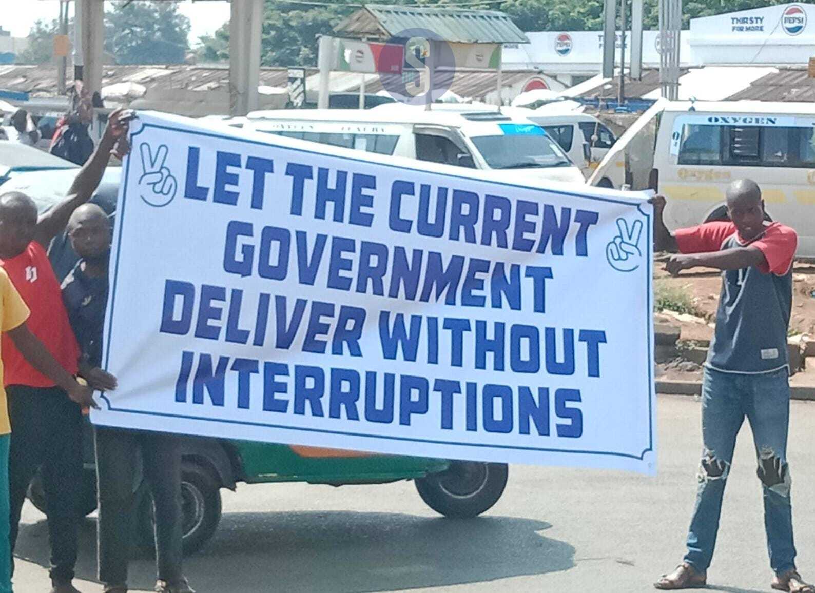 Peace banners appear across Kisumu urging end to protests