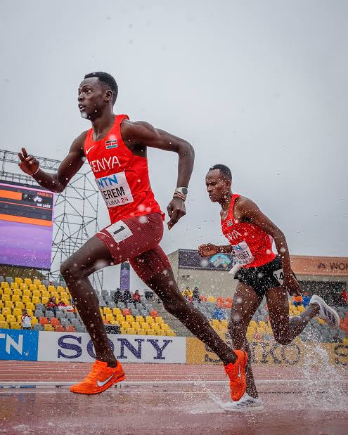 Edmund Serem at the World Under-20 championships in Peru