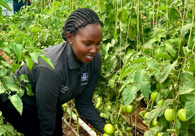 The farm girl sowing seeds of prosperity