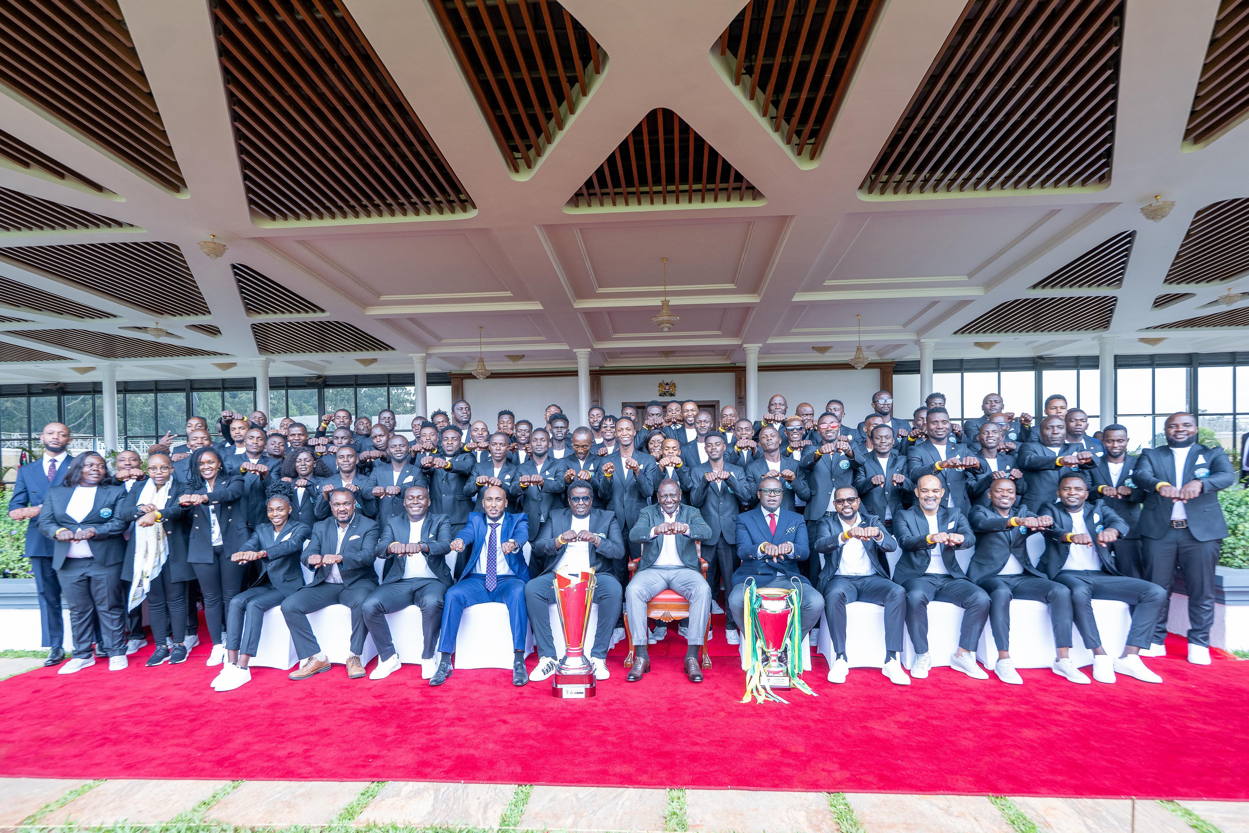 President William Ruto and Nairobi United Football Club.