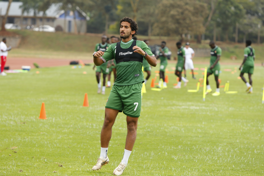 Mohammed Bajaber trains at the Kasarani Annex