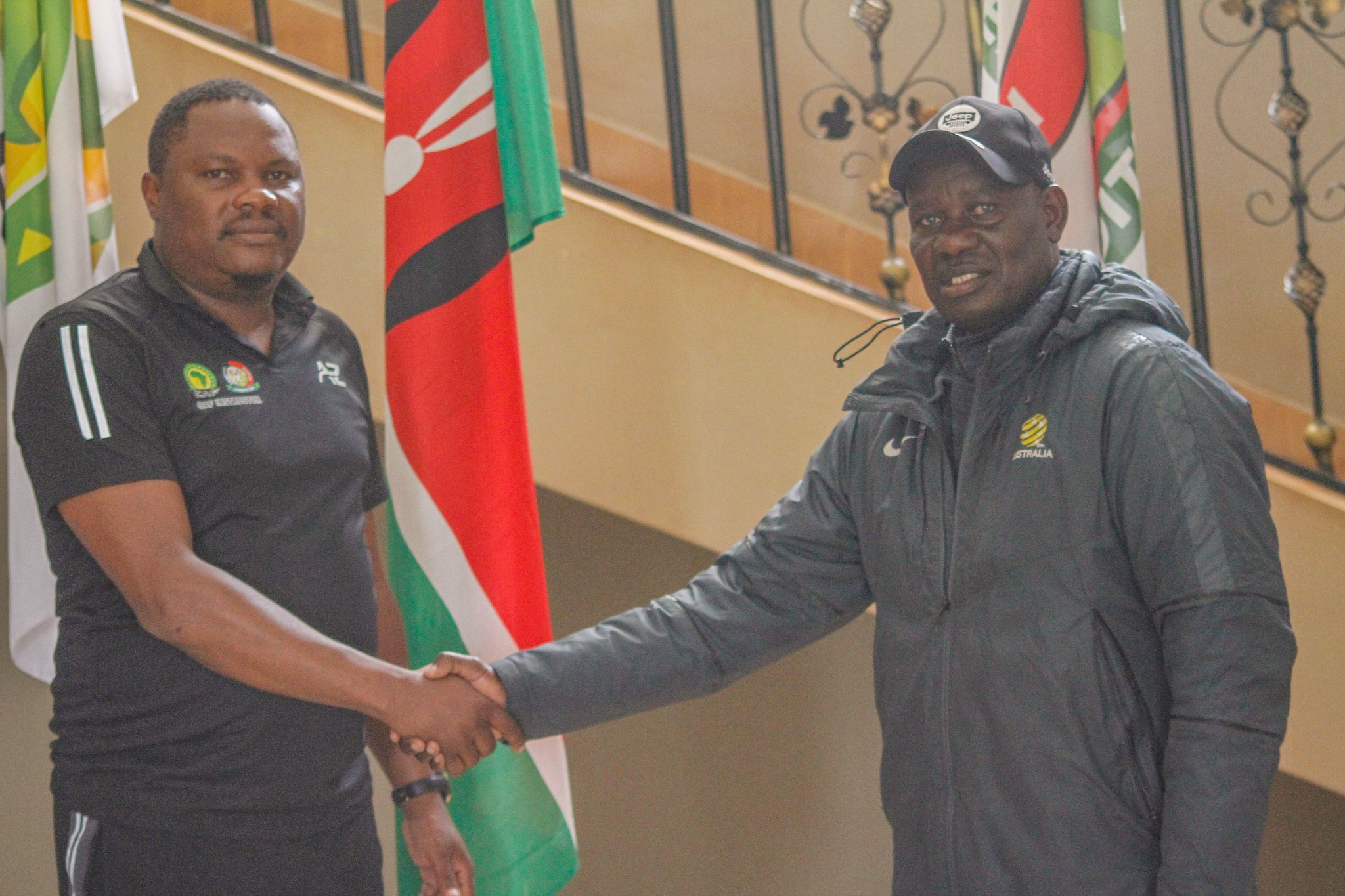 Former FKF Director  Michael Amenga preciding over a CAF  coaching course during a previus session