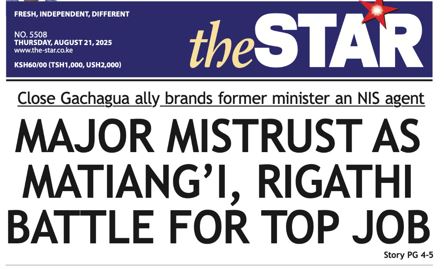 Briefs: Mistrust as Matiang'i, Rigathi battle for top job