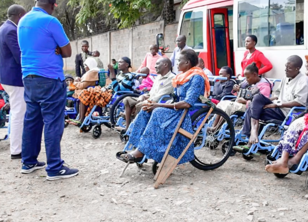 Webuye West residents celebrate wheelchairs, ambulance donations