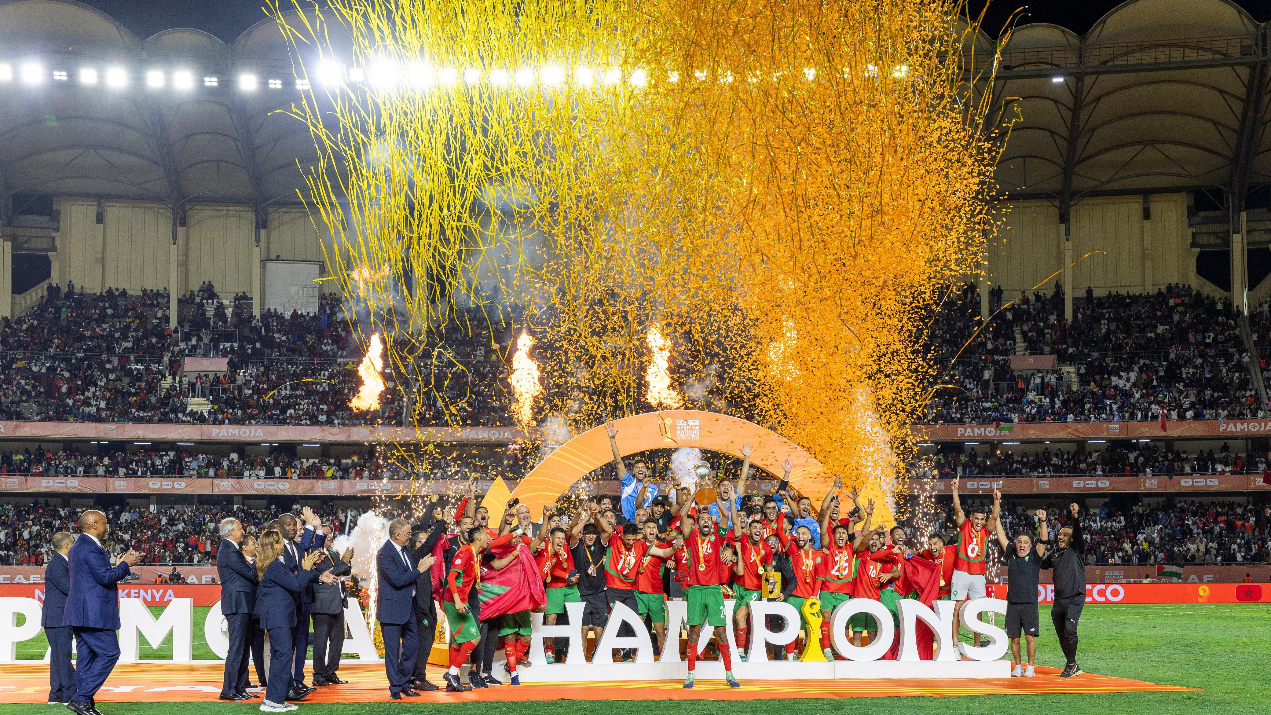 Pomp and colour as Ruto, FIFA boss hand Morocco CHAN trophy after triumph