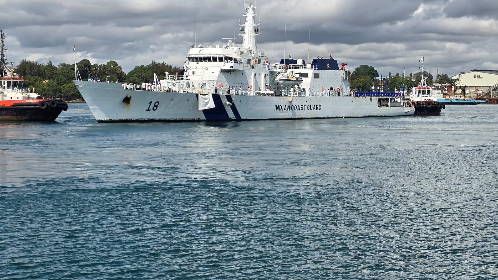 India's Coast Guard ship docks in Mombasa