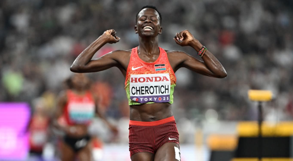 Cherotich storms to steeplechase gold in Tokyo
