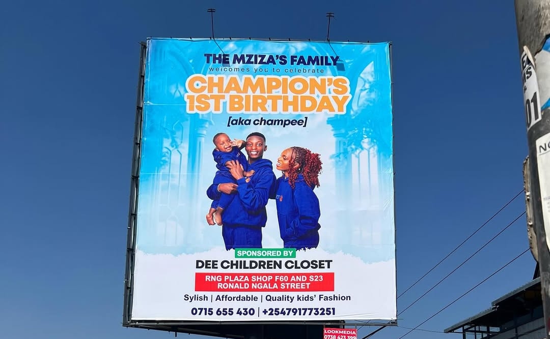 Mziza Family Unveils Son Champion's Face on Massive Billboard