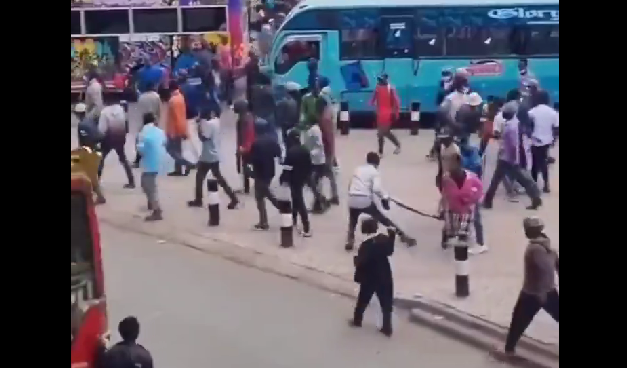 Thugs caught on video robbing pedestrians in Nairobi CBD