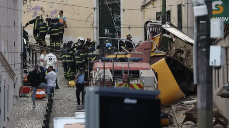 Lisbon in shock after funicular crash leaves 15 dead