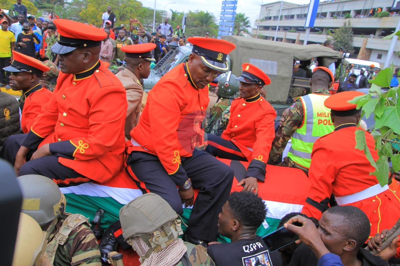Raila's body taken to Parliament