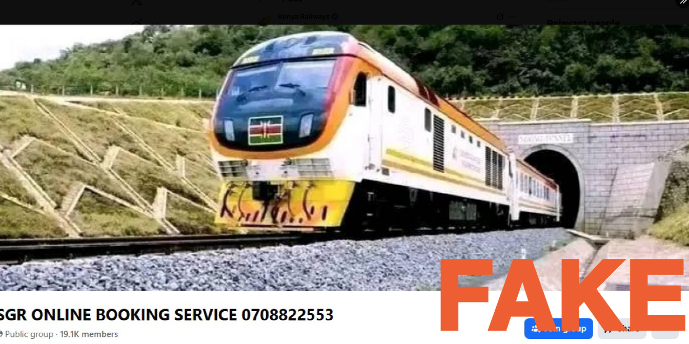 Kenya Railway sounds alarm over sale of fake SGR tickets