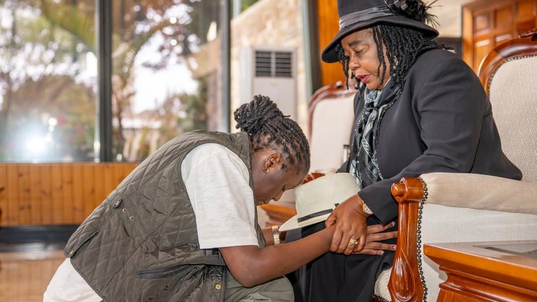 Winnie Odinga’s Touching Tribute: Passing Her Father’s Fedora to Mama Ida