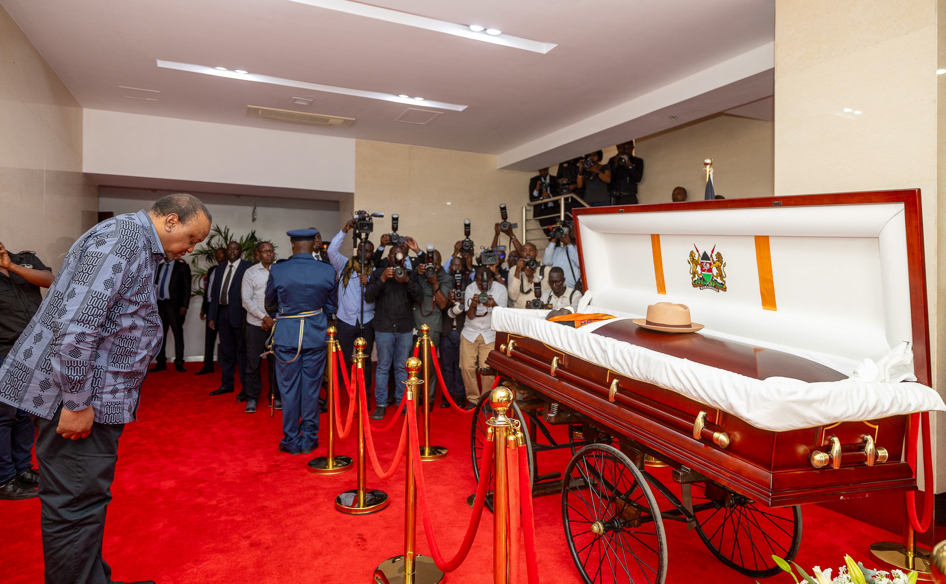 Explained: Why KDF Officers Face Away from Raila's Casket