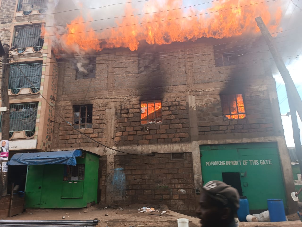 Fire erupts at chemical building in Kariobangi North