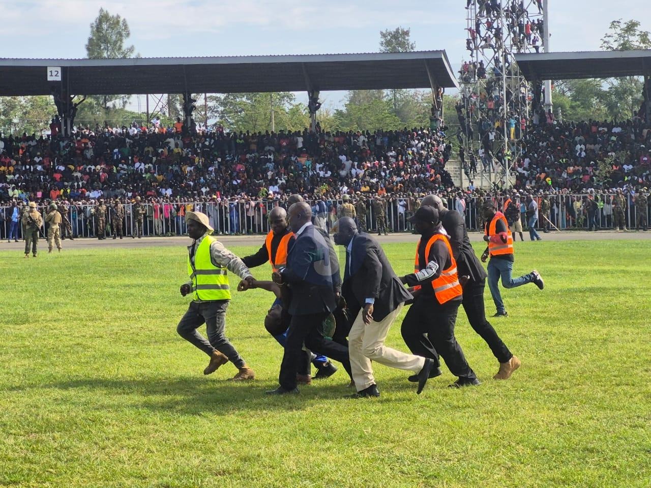 Mourner intercepted in security breach at Mamboleo Stadium
