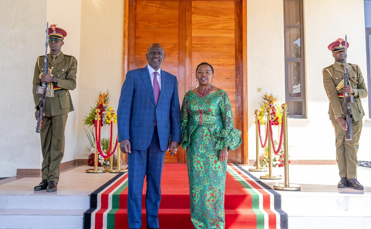 William Ruto and Rachel Ruto at the Mashuja Day Celebrations//PCS