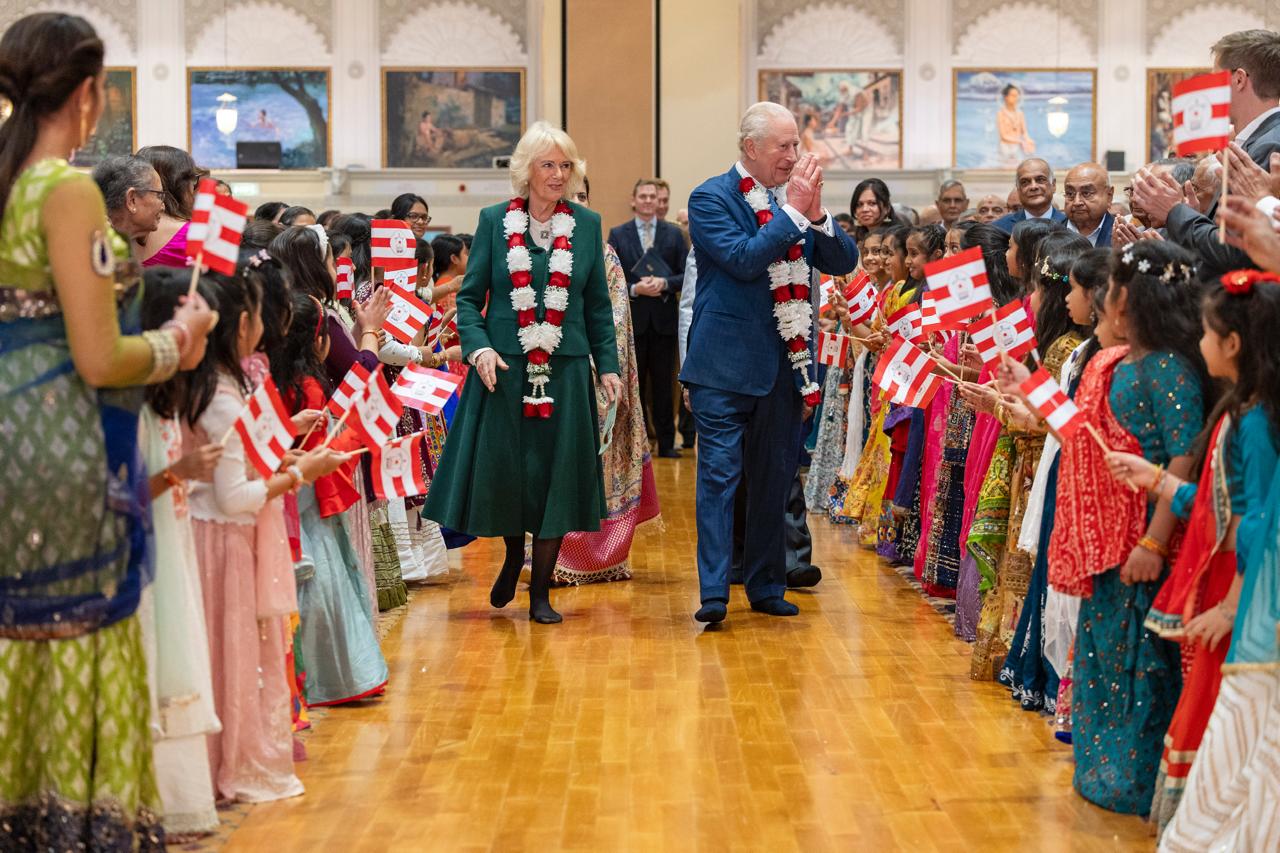 King Charles and Queen Camilla visit Neasden Temple to mark 30th anniversary