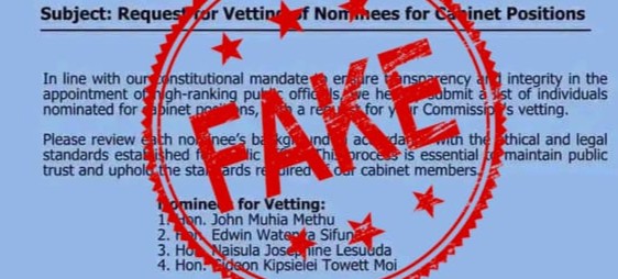Parliament disowns letter on nomination of four politicians to cabinet